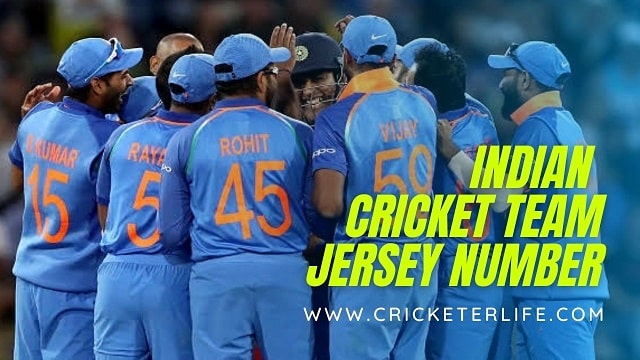 Indian cricket jersey numbers or shirt numbers in India