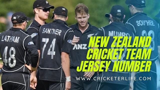 1 to 100 Jersey number in cricket New Zealand 2022