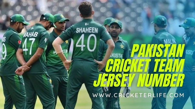 1 to 100 Jersey number in cricket Pakistan